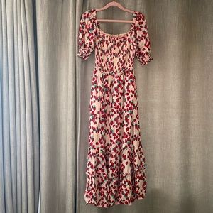 Betsy Johnson size Small, Women’s Strawberry Print Puffed Sleeve Dress